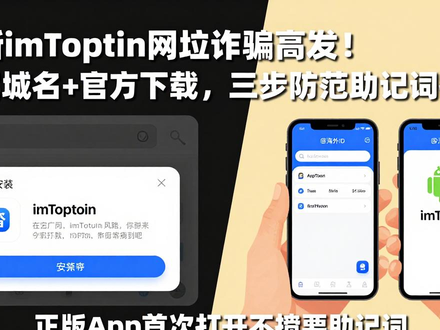 最新imToken网址诈骗高发！核实域名+官方下载，三步防范助记词被盗