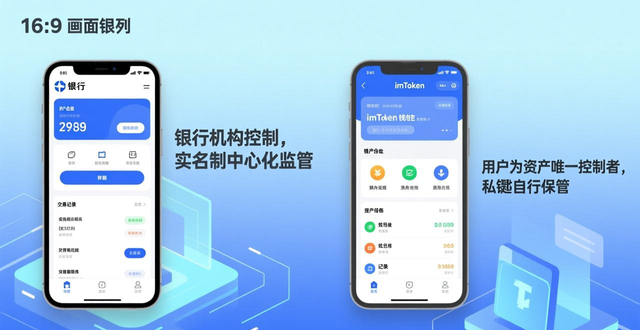 imToken钱包与手机银行的区别_imToken钱包App与移动银行的区别_imToken钱包管理数字资产方式